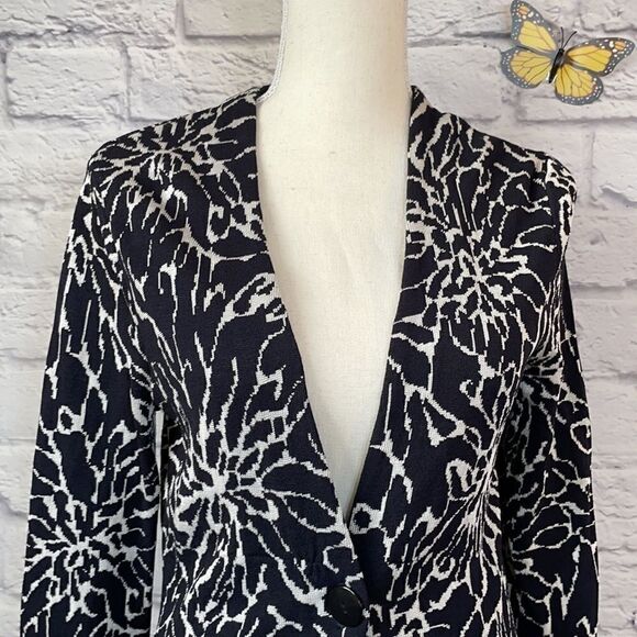 Jones New York Collection Petite Open Front Floral Print Cardigan - Picture 4 of 9